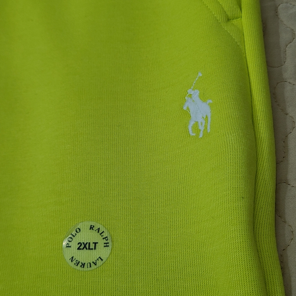 Ralph Lauren Polo Neon embroidered logo double knit jogger sweatpants size 2XLT - Picture 5 of 11